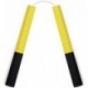 Playwell Deluxe Calidad 12" Largo Denso Espuma Octagonal Entrenamiento Nunchakus - Amarillo/Negro