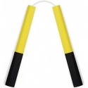 PLAYWELL DELUXE QUALITY 12 LONG DENSE OCTAGONAL FOAM NUNCHAKUS TRAINING - AMARILLO/NEGRO