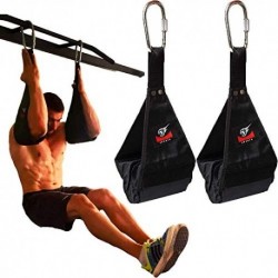AB SLINGS SLINGS STRAPS - PAIR RESISTANT TO HANGING LEG LIFT PULL UP FITNESS WITH LARGE CARABINER