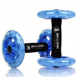 5BILLION AB WHEEL ROLLER & ABDOMINAL WHEEL - DOUBLE AB WHEEL - ABS, BACK, ARMS, SHOULDERS, TORSO, CADER