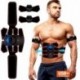 ROOTOK Electroestimulador Muscular Abdominales,Masajeador Eléctrico Cinturón con USB， Estimulación Muscular Masajeador Eléctr