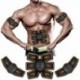 ROOTOK Electroestimulador Muscular, Abdominales Cinturón, Estimulador Muscular Abdominales, EMS Ejercitador del Abdomen/Brazo