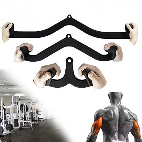 Sistema de polea de cable de fitness, accesorios de máquina desplegable  para gimnasio LAT y levantamiento, barra desplegable LAT para entrenamiento  en