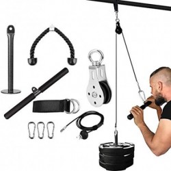 Sistema de polea de fitness, 1,4 m para gimnasio en casa y bricolaje polea cable máquina muscular equipo de entrenamiento de 