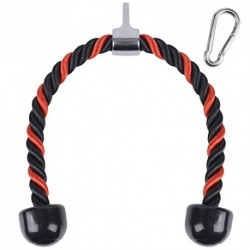 XYZDOUBLE CUERDA TRÍCEPS ACCESORIO PARA CABLE DE TRACCIÓN HACIA ABAJO CON TRÍCEPS Y BÍCEPS MULTI GYM NYLON MANIJAS ANTIDESLIZ