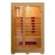 Bagno italia Sauna de infrarrojos 120 x 100 puertas de cristal con estructura de madera, dos personas