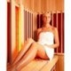 Sauna de madera maciza de 206 x 206 x 204 cm, infrarrojos con horno de sauna finlandesa