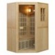 BATH ITALIAN SAUNA 125 X 110 CM BIPLACE INFRARED AND FINNISH COMBINED 6 RADIATORS CHROMOTHERAPY RADIO I1