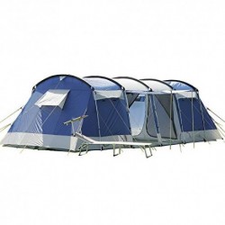 skandika Montana - 8 pessoas - campanha familiar tenda - túnel - 700x310 cm - mosquiteiros azuis 