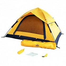 Lumaland Luz ao ar livre Pop Up Light para 3 pessoas Camping Festival 210 x 190 x 110 cm Amarelo