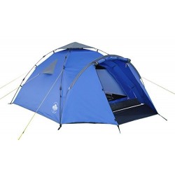 Lumaland Familienzelt Licht Pop Up 3 Personen Camping Festival 220 x 220 x 130 cm Blau