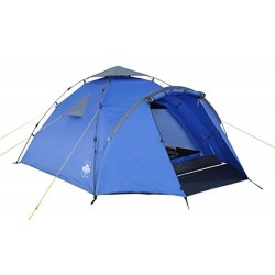 Lumaland Family tent Light Pop Up 3 People Camping Camping Festival 220 x 220 x 130 cm Blue