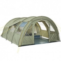 CampFeuer - Type Tunnel tent with 2 compartments for Dormir, Color Verde Oliva, with Soil and Pared Frontal Mobile