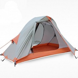 Hewolf - tenda para 1 pessoa, imprimível, independente, resistente ao vento, camada dupla, para mochileiros