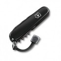 Victorinox, 91 mm, Schwarz Taschenmesser, Keine Angabe Navaja Spartan PS, Black USES, Gift Box 13603.3P, Unisexe Adult, Ta