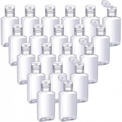 50 peças de garrafas de viagem vazias transparentes recipiente vazio com tampa dobrável de 30 ml / 1 oz garrafas portáteis rec