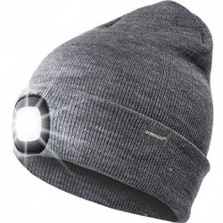 Oumeiou nuovo luminoso led lucente beanie cap unisex ricaricabile faro Multicolore grigio