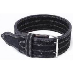 CINTURÓN INZER POWERLIFTING - HEBILLA DOBLE - NEGRO - 1,3 CM