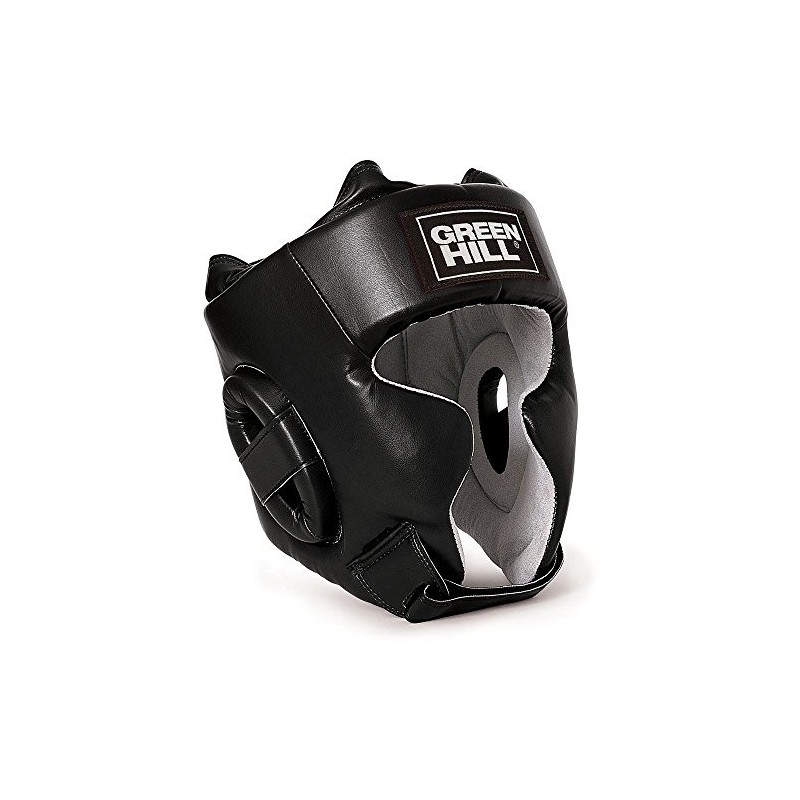 GREEN HILL CASCO DE BOXEO CASTLE PROTECCIÓN BARRA FRONTAL BOXING NEGRO (L)  : : Deportes y aire libre