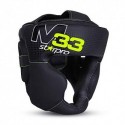 CAPACETE DE BOXE STARPRO M33 FORNECIMENTO DE COURO SINTÉTICO MATE PRETO & VERDE SUPRIMENTOS DE PROTEÇÃO DA CABEÇA E BOCHECHAS ES