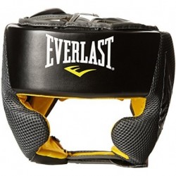 Everlast Headgear-4044 Casco Protector Boxeo Sistema Evercool, Adultos Unisex, Negro/Amarillo, Unico