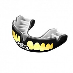 OPRO POWER-FIT MOUTHGUARD GOMA PROTECTOR FOR RUGBY, HOCKEY, MMA 10 ANS OU PLUS - DIENTES - ORO/NEGRO