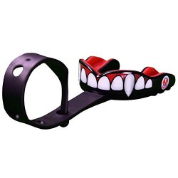 ORAL MART FAN OF VAMPIRE SPORTS MOUTH PROTECTOR WITH FOOTBALL STRAP AMERICANO/HOCKEY ON HIELO/LACROSSE FOR ADULT