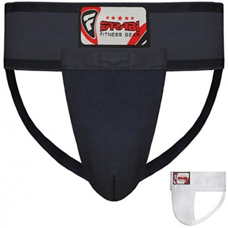 Farabi Sports Protector de Ingles de Boxeo Negro, L 