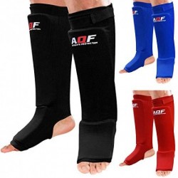 AQF ESPINILLERAS KICK BOXING DE ESPUMA CON ALMOHADILLA DE TELA ELÁSTICA SOPORTES PROTECTORES PARA BOXEO PROTECTORES PARA PIER