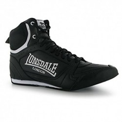 LONSDALE BAMBINI BOUT JNR RAGAZZI - SNEAKERS DI SPORT, BOXE, NERO, DIMENSIONE 5.5 UK