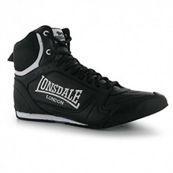 Lonsdale Kids Bout Jnr Boys - zapatillas de cordones de deporte, de boxeo, color Negro, talla 5.5 UK