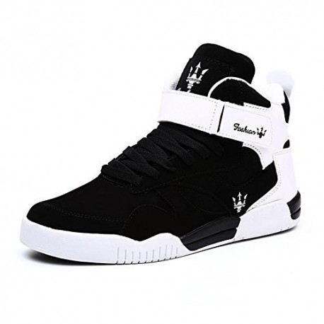 MUOU Zapatos Hombre Sneaker Deportivos Hombres Zapatos Casuales con Cordones Zapatillas Deporte Hombres de Moda 42 EU, Negro