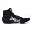 LONSDALE CRIANÇAS CONCORRENTE JÚNIOR - BOTAS DE BOXE PARA CRIANÇAS, CORTE MÉDIO, COM LACES, LUZ, PRETO E BRANCO