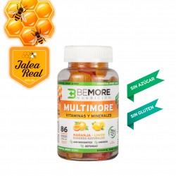 MULTIVITAMÍNICO NARANJA – LIMÓN CON JALEA REAL. SIN AZÚCAR. SIN GLUTEN. CON VITAMINA D. 86 GUMMIES.