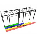 JAULA CENTRAL CON MONKEY PARA CROSSFIT - 7 MTS - RACKS Y DOMINADAS
