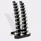 SOPORTE PROFESIONAL PARA 10 PARES DE MANCUERNAS CROMADAS  1 A 10 KG