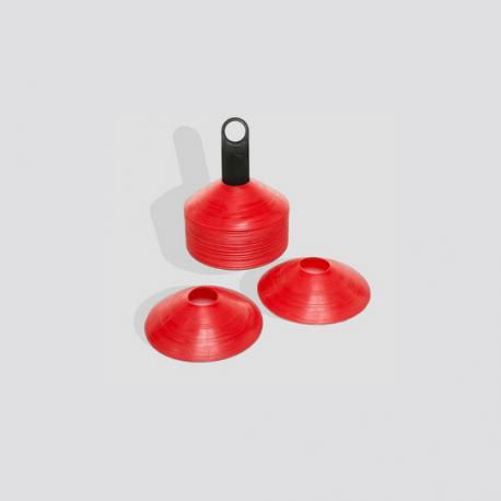 PACK 50 MINI CONOS ROJOS - DELIMITACIÓN Y ENTRENAMIENTO DEPORTIVO