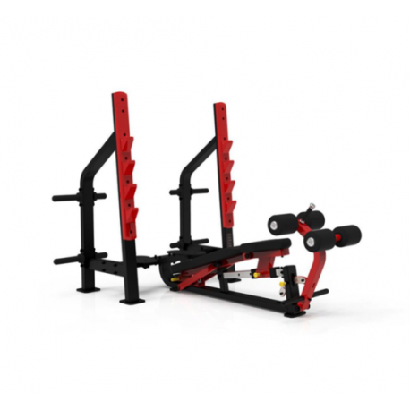 MÁQUINA PRESS DE BANCA SUPER OLÍMPICO IMPULSE SL - CON SOPORTE Y DECLINACIÓN AJUSTABLE