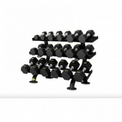 ZIVA PERFORMANCE SOPORTE DE MANCUERNAS HEXAGONALES 3 ALTURAS PARA 9 PARES