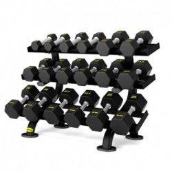 SOPORTE PARA MANCUERNAS HEXAGONALES ZIVA PERFORMANCE DE 3 ALTURAS