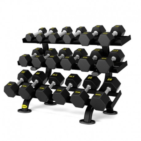 SOPORTE PARA MANCUERNAS HEXAGONALES ZIVA PERFORMANCE DE 3 ALTURAS
