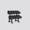 SOPORTE PARA MANCUERNAS HEXAGONALES ZIVA PERFORMANCE DE 2 ALTURAS
