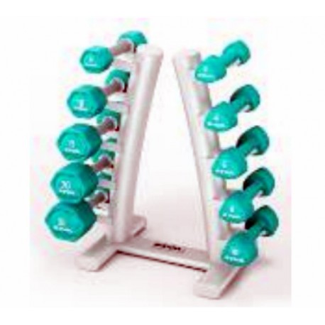 RACK PARA 5 PARES DE MANCUERNAS HEXAGONALES ZIVA CHIC PARA GIMNASIO