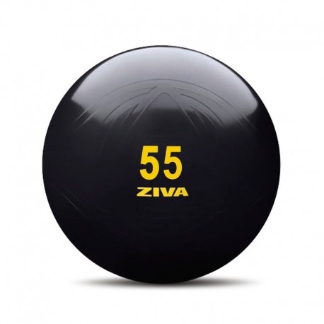 ZIVA FITBALL CLÁSICO NEGRO 55CM PARA GIMNASIA Y PILATES