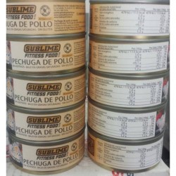 LATAS DE POLLO AL NATURAL SUBLIME 150 GR