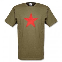 T-shirt net étoile olive