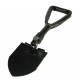 Mini folding shovel in 3 black parts