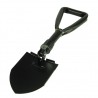 Mini folding shovel in 3 black parts