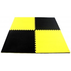 SUELO TATAMI PUZZLE 2 CM - AMARILLO Y NEGRO 