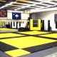 FLOOR TATAMI PUZZLE 2 CM - YELLOW AND BLACK